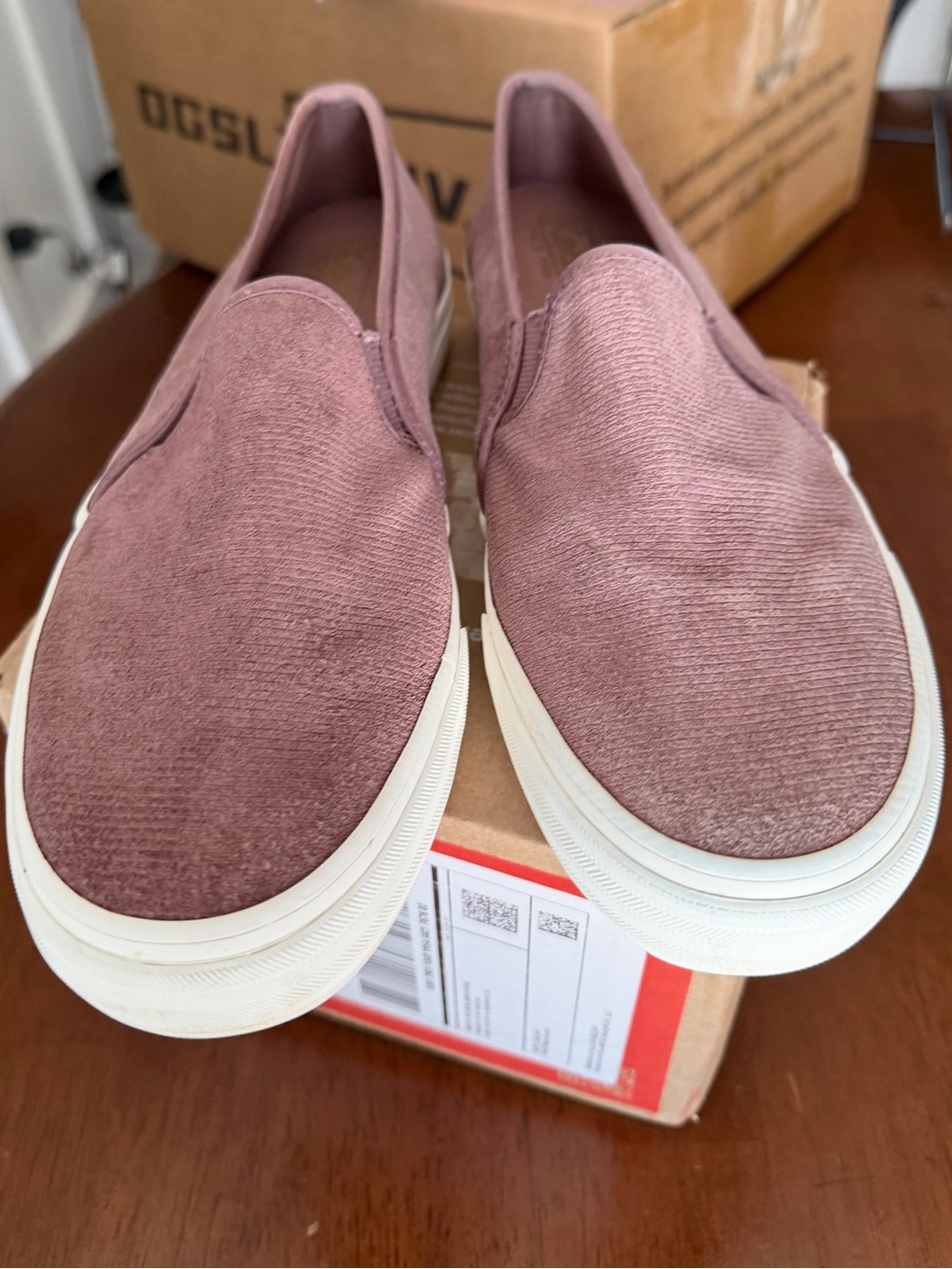 Keds Slip-On Mules in Mauve Pink